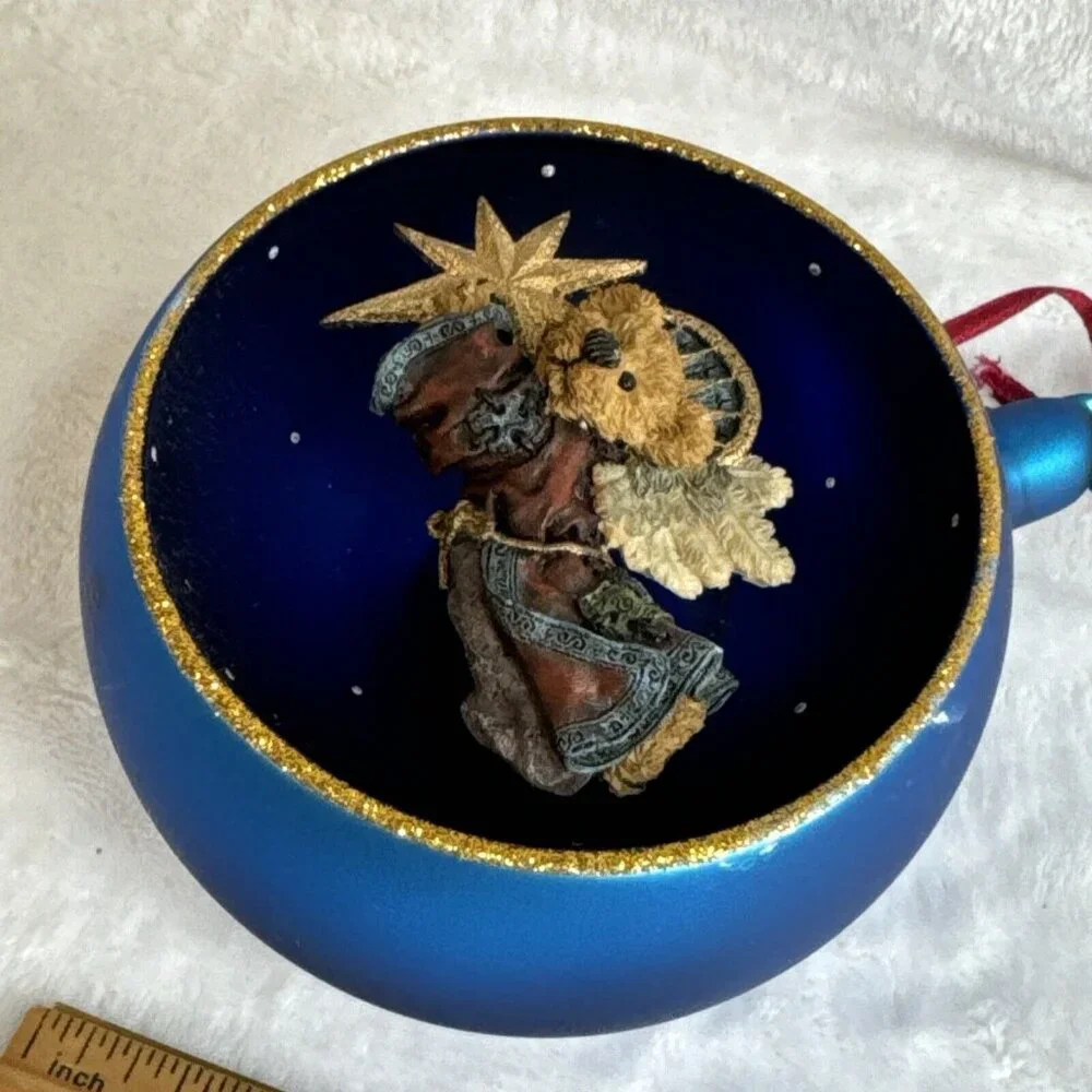 Limited Edition BOYDS BEAR 3D Glass Christmas Tree Hanging‎ Ornament